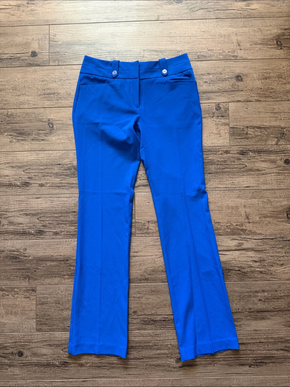 New York & Company Bright Blue Boot-Cut Dress Pants